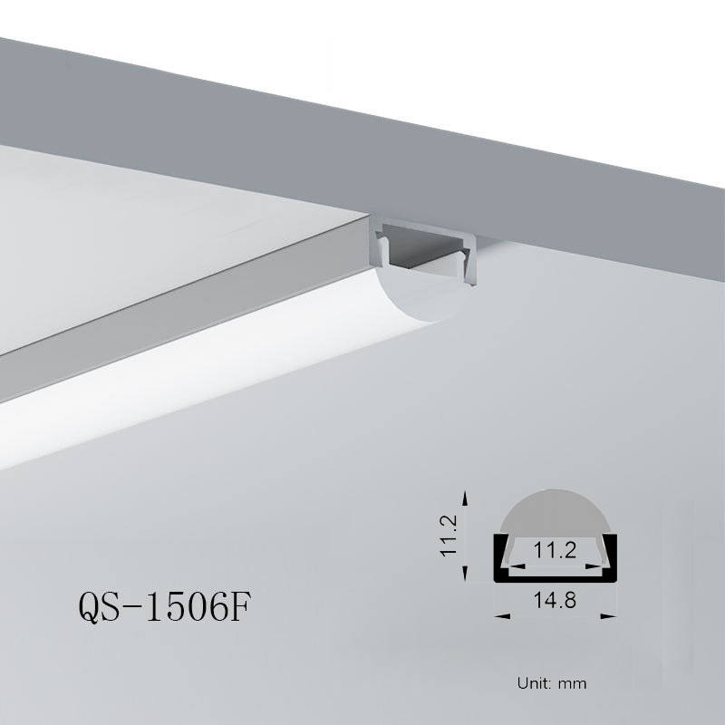 LED Diffuser Aluminum Channel With 60° Lens For 10mm LED Strip Light